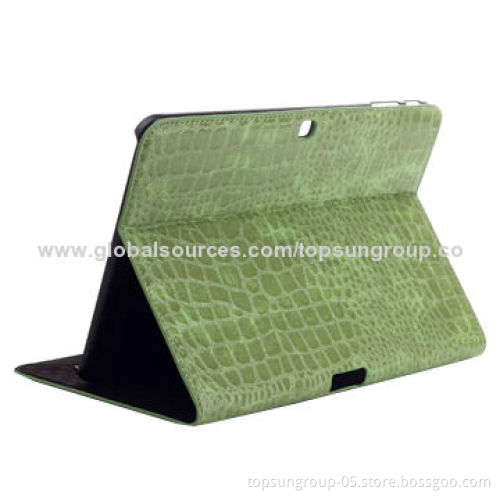 PU Leather Case for Samsung Tab 4, Alligator Pattern, OEM and ODM Orders Welcomed